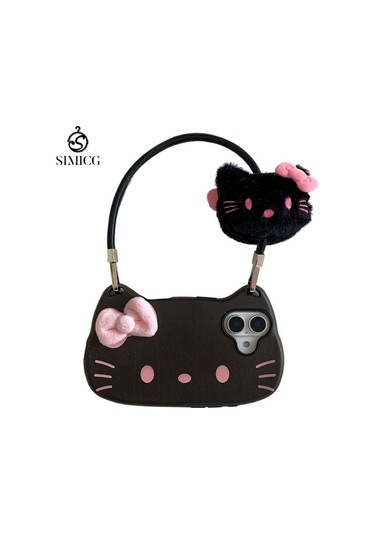Karikatür Hello Kitty Telefon Kılıfı İp14 Pro Siyah