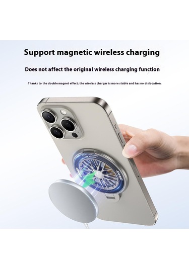 Manyetik Telefon Standı Stres Giderici Cep Telefonu Tutucu Telefon Tutacağı Parmak Döngüsü Kickstand Mavi