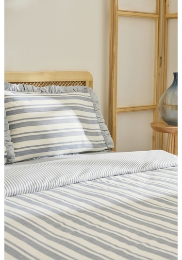 Kaşmir Home Thalia Çift Kişilik Nevresim Takımı İndigo Indigo