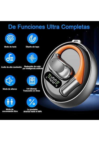 Xiyyadms M113 Aı Çeviri Kulaklığı - Kulağa Takmayan Ows Tipi, 144 Dil Gerçek Zamanlı Çeviri, Bluetooth 5.4, 4 Saat Çalma Süresi, Gri