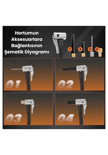 Enshall 5588 5400 Mah+şarjlı Çakmaklıklı Taşınabilir Kompresör