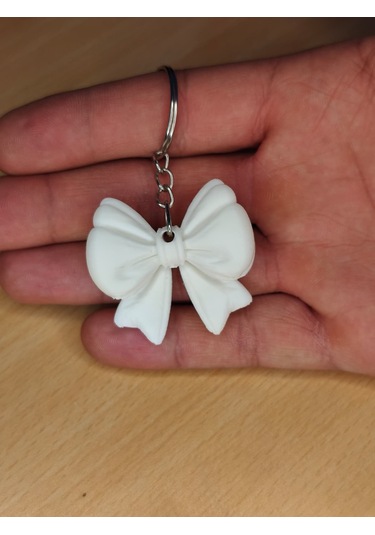 Kurdele Anahtarlık Mini Sevimli Şirin Anahtarlık Beyaz