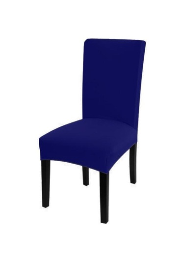Jms Lacivert Katı Renk Sandalye Kapak Spandex Streç Slipcovers Sandalye