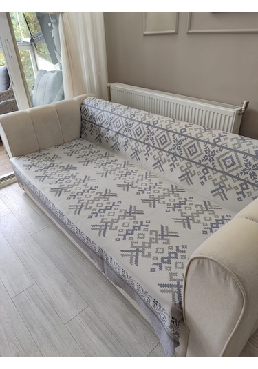 Koltuk Örtüsü Kaymaz Kilim Gri