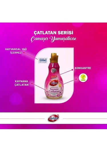 Vatan Kaynana Çatlatan Konsantre Çamaşır Yumuşatıcı 1440ml Tekli
