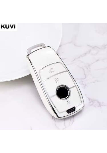 Mercedes A C E S Glc Gle Gls Beyaz-silver Anahtar Kılıfı