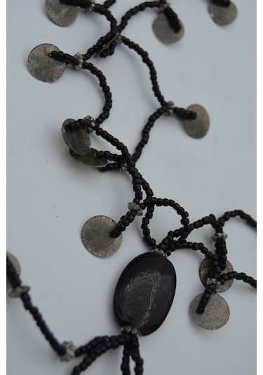 Stoneage Sedef Taşlı Kolye Gri