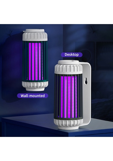 Springsun Usb Şarjlı Duvara Monte & Masa Üstü Sivrisinek Tuzağı, Gece Lambalı Elektrikli Böcek Öldürücü, Ev & Kamp İçin