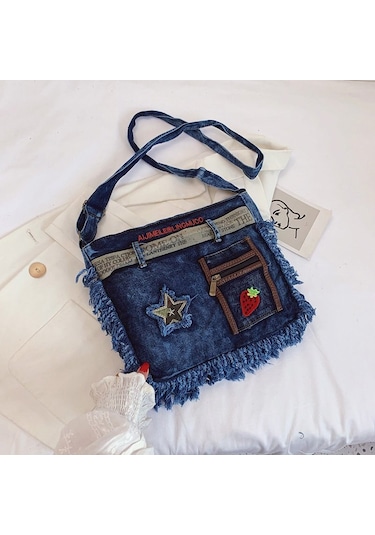 Denim bag 2024 with patches