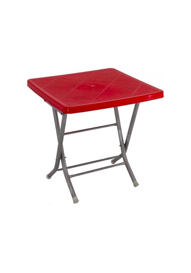 Depootoptan Mandella 80 x 80 CM Katlanır Ayaklı Masa Kırmızı