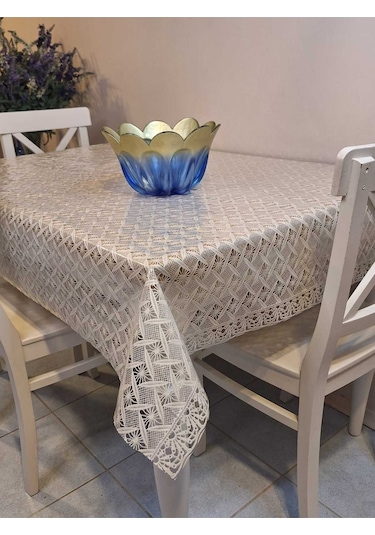 Ithal Pvc Muşamba - Desenli Silinebilir Masa Örtüsü 07iz13 Bej