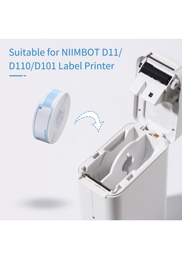 Dofolink D11/d110/d101 Uyumlu Mavi Termal Kablolu Etiket Kağıdı Rulo - 12.5x99mm 70lucky 1 Rulo