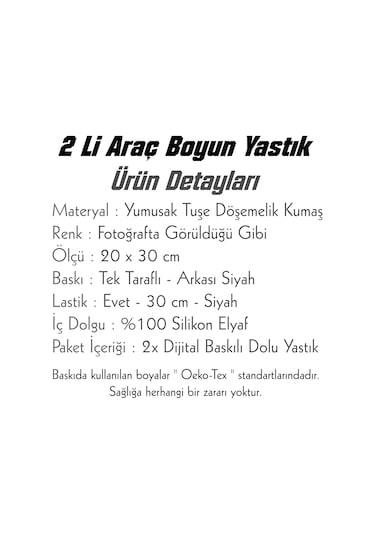 Seat 2 Li Lüks Araç Boyun Yastığı 5 Renk Ahşap Anahtarlık