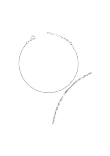 Azuris Silver Azuris Silver 925k Gümüş 1 Mm Gurmet Zincir Bileklik Gümüş