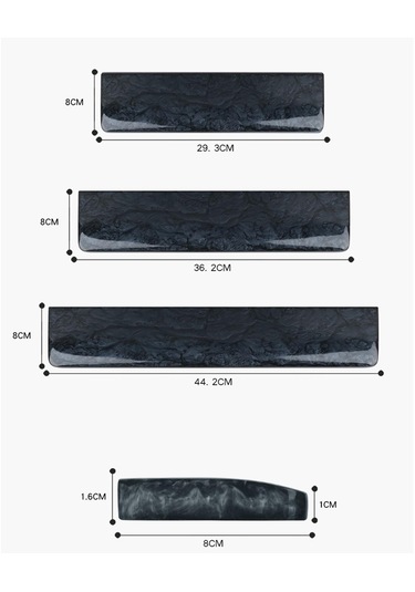 Suntek Oyuncular Için Reçine Bilek Dinlenme Pedi Siyah-küçük