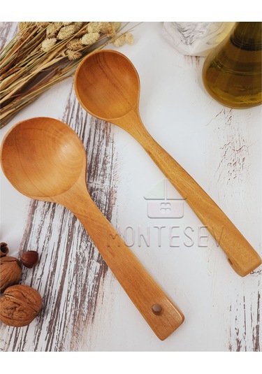Ahşap Tahta Mutfak Kaşık Seti 2 Parça Kayın Şimşir Ağacı 2-7