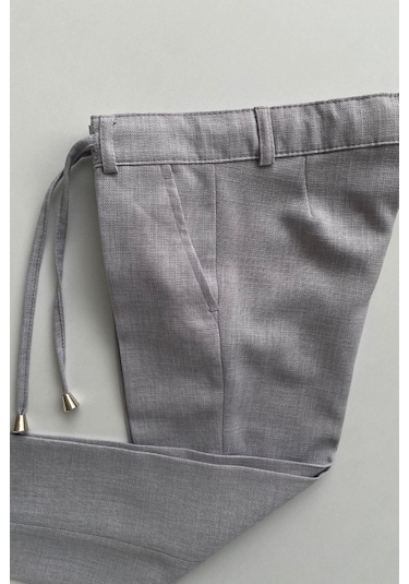 Milano Kruvaze Ceketli Tişörtlü Çocuk Takım Elbise Gri Gri