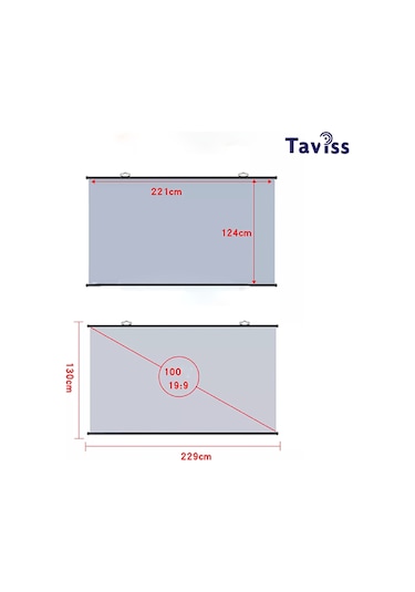 ANTİ-LİGHT DUVAR TİPİ RULO KATLANABİLİR PROJEKSİYON PERDESİ