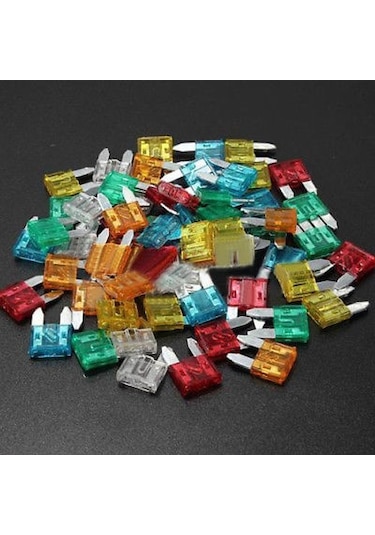 50'li Araç Mini Bıçak Sigorta 50 Adet Karışık Amperler