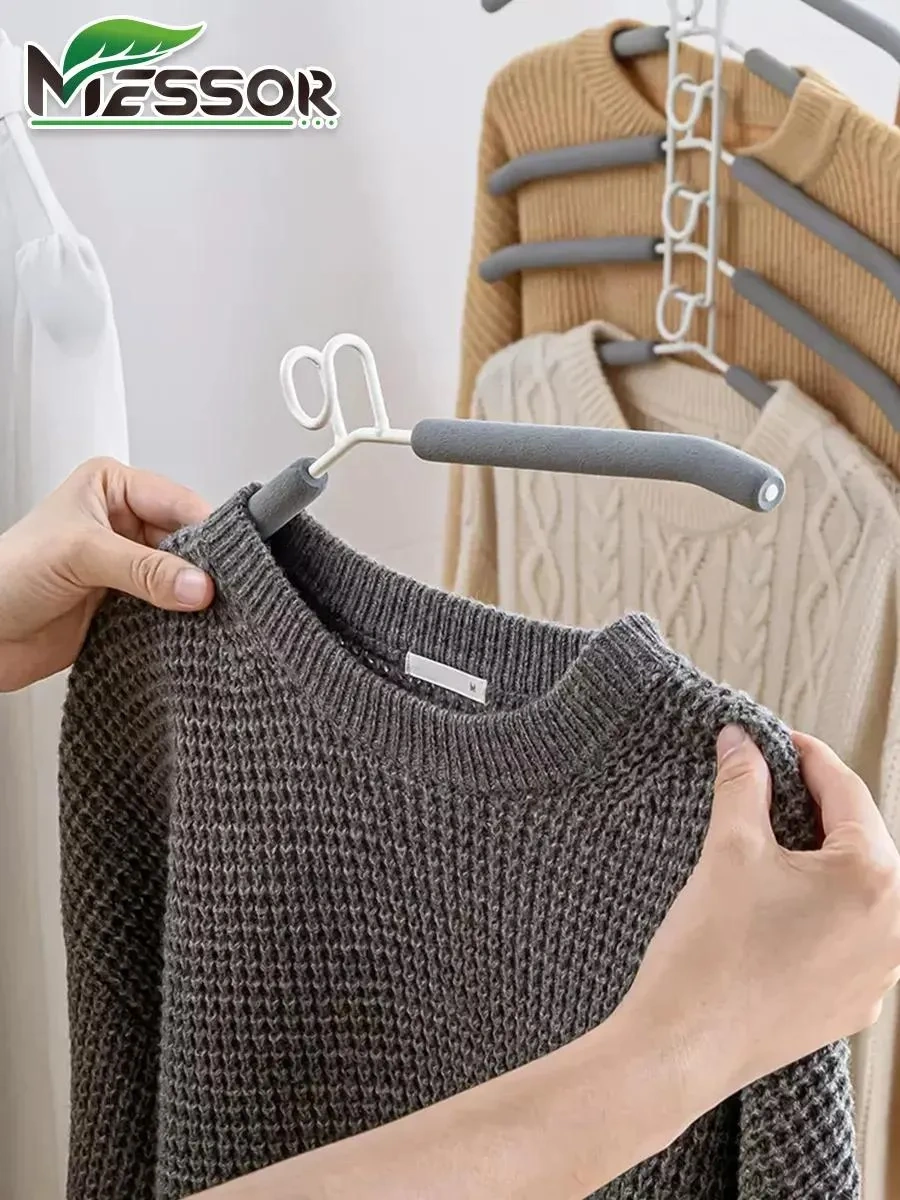 Messor 12'ye 1 Katlanabilir Çok Katmanlı Kıyafet Askısı 438874324 Beyaz