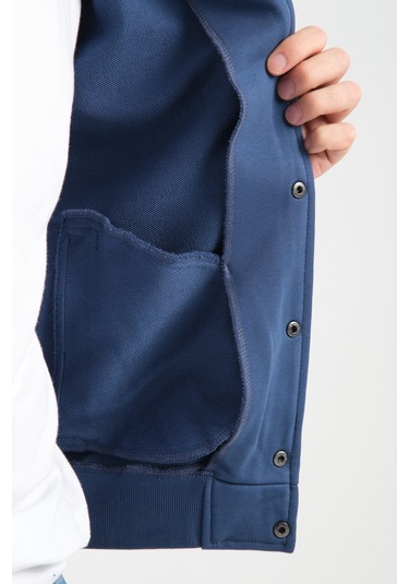 Shooter Sportswear Erkek Sweatshirt Düğmeli Ekru Standart Kalıp Parlament