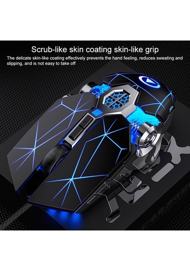 Yındıao 3200dpı 4 Modlu Ayarlanabilir 7 Tuşlu Rgb Işık Kablolu Oyun Mekanik Fare, Stil: Sessiz Sürüm Siyah Diğer