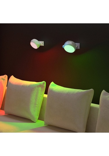 Fortunelane Akıllı Yuva Masa Lambası - Magnetik Şarjlı, Led Işıklı, Kumandalı, 1500mah Pil, Duvar/masa Üstü Kullanım, Modern Beya Beyaz