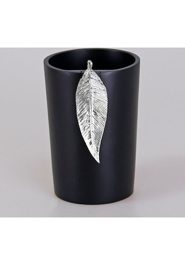 Leaf Diş Fırçalık Siyah Gümüş Siyah