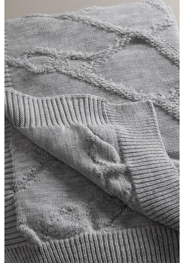 Espuma De Mar Gri Çift Kişilik Battaniye 200x220 37130 Gri