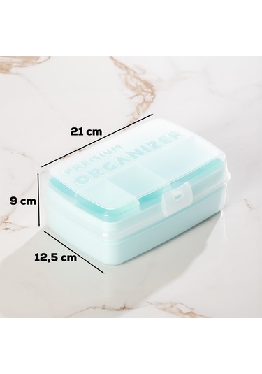 Porsima 1192-1 Premium 12 Bölmeli Çok Amaçlı Organizer Saklama Ka Yeşil