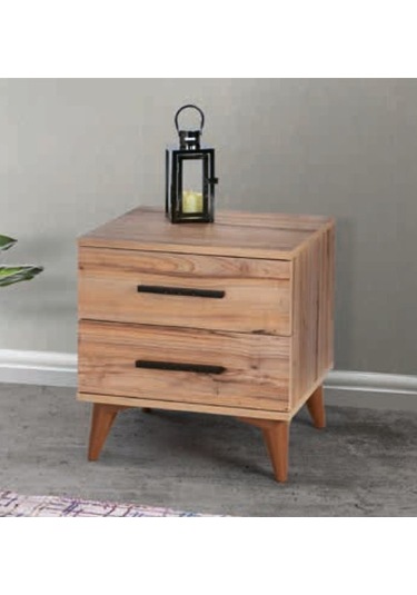 Bera Atlantik Çam 2 Çekmeceli Yakut Komidin Atlantik Çam