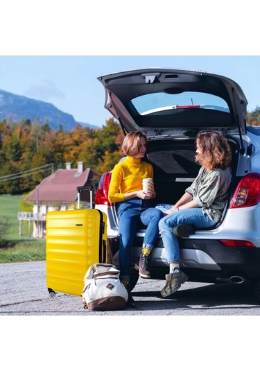 Vegmann Delphin Sarı Büyük Boy Valiz