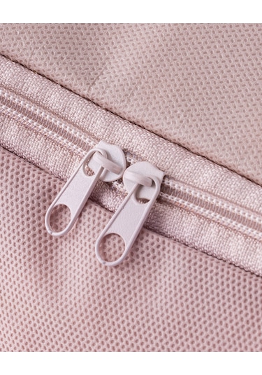 Çiçek Desen Baskılı Hurç - Pudra - 52x28x21 Cm Pudra