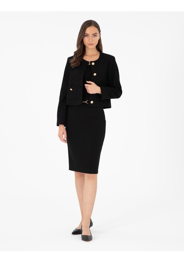 Pierre Cardin Kadın Siyah Etek Dokuma 50297135-vr046 Siyah