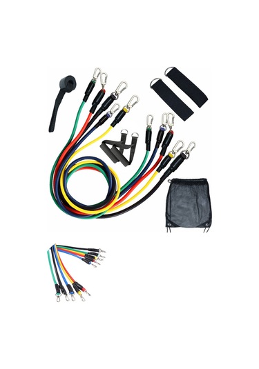 Riverworld Lateks Egzersiz Bandı Çekme Halatı 11 Parça Egzersiz S