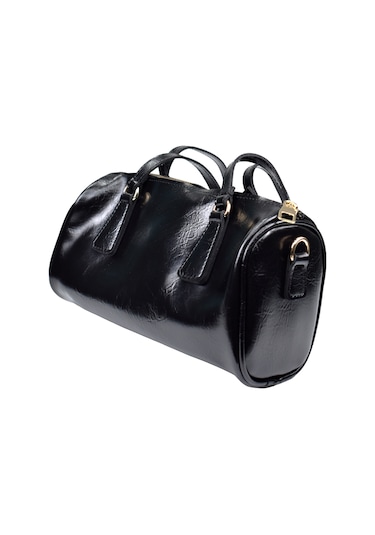 Kadın Silindir Baget El Ve Omuz Çantası Siyah Siyah
