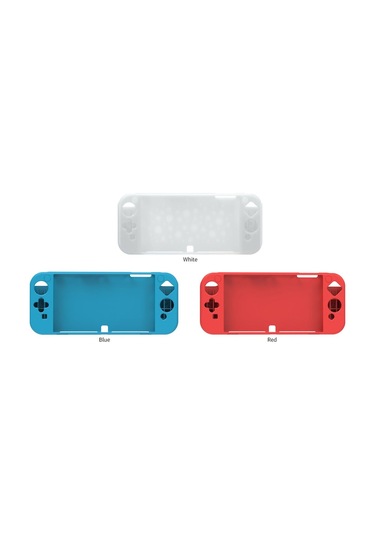 Nintendo Switch Oled El Destekli Grip Tasarımlı Koruyucu Silikon Kılıf Mavi