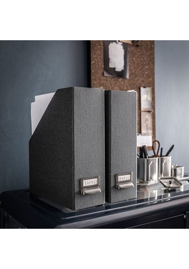 2 Li Dosyalık Kulplu- Koyu Gri MeridyenDukkan Dosyalama Düzenleyici Sert Karton