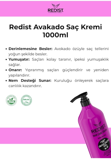 Redist Avokadolu Saç Bakım Kremi 1 L