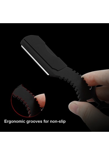 Sones Manuel Erkek Paslanmaz Çelik Halka Tıraş Bıçağı Bıçaksız Siyah