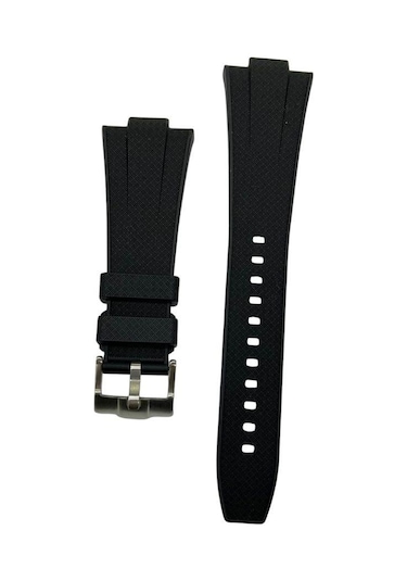 Tissot Prx-40 Uyumlu Siyah Silikon Saat Kordonu Siyah