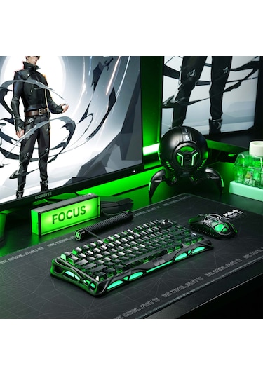 Gravastar Mercury V75 He Hall Effect Manyetik Switch Gaming Klavye, Hot-swappable, Rapid Trigger, 80