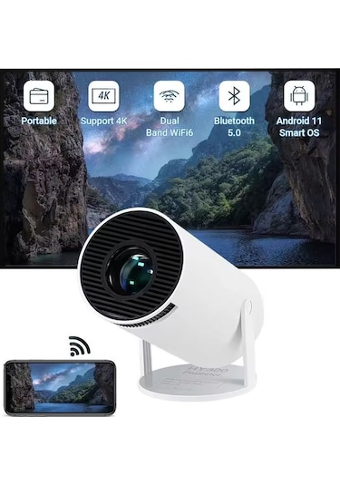 Salange HY300 1080P 1+8 GB Android Akıllı Projeksiyon Cihazı