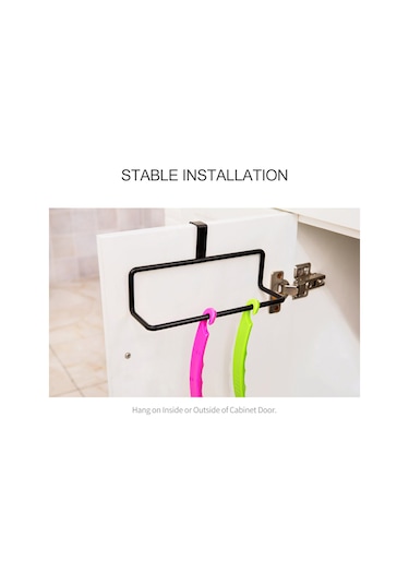 Skycity Beyaz Demir Mutfak Dolap Kapaklı Havlu Asıcı - Pratik, Sabit Kurulum, Küçük Mekanlar İçin Çok Amaçlı Diğer