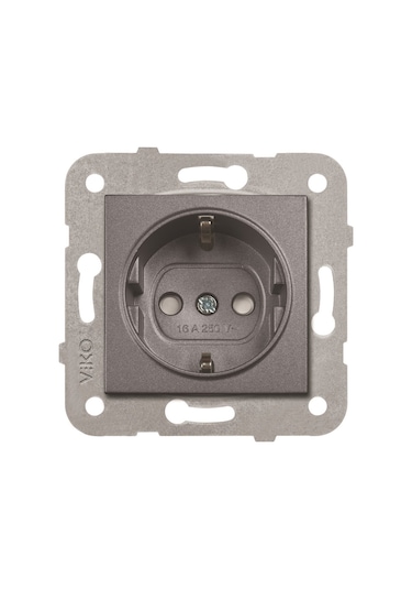 Viko Artline Novella Füme Topraklı Priz ÇK Çerçevesiz - 92605442
