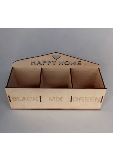 Woodiks Çay Poşeti Standı - "happy Home" 176271786 Diğer