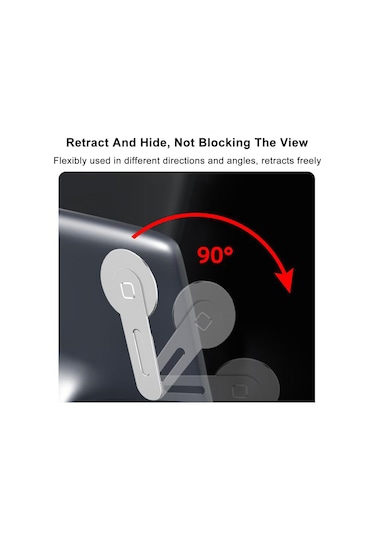 Hombey Alüminyum Makyajlı Çift Ekranlı Dizüstü Bilgisayar Telefon Tutucu - Manyetik, Ayarlanabilir, Taşınabilir Gümüş B Modeli