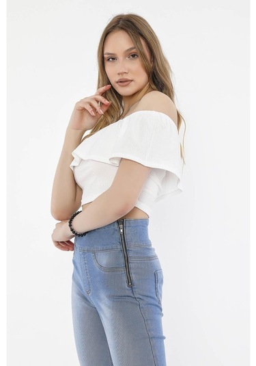 Alexandergardı Volanlı Crop Top (B21-3100)