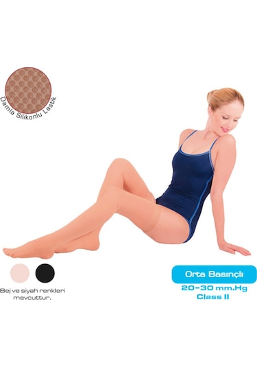 Variteks Diz Üstü Varis Çorabı Kapalı Burun Orta Basınç 904