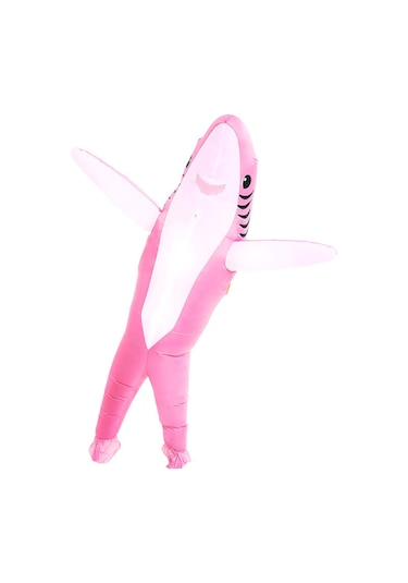 Yetişkinler Pembe Köpekbalığı Şişme Kostüm Aksesuarları Cadılar Bayramı Cosplay Partisi Sahne Performansı İçin Şişirilebilir Fantezi Elbise